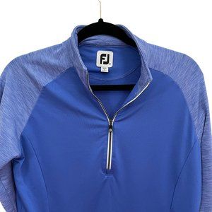FJ FootJoy Women’s Long Sleeve ¼ Zip Lightweight Pullover Blue Size Medium